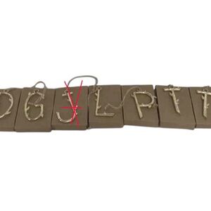 One Pottery Barn Gold Vine Initial Letter Ornaments Holiday Decor (pick one)